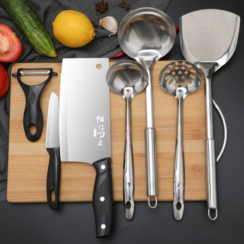 Herramientas de cocina cuchillo de cocina conjunto de tablero de cocina cuchillo de cocina conjunto completo de cocina de acero inoxidable combinación de cuchillo de cocina yunque moldeo por inyección