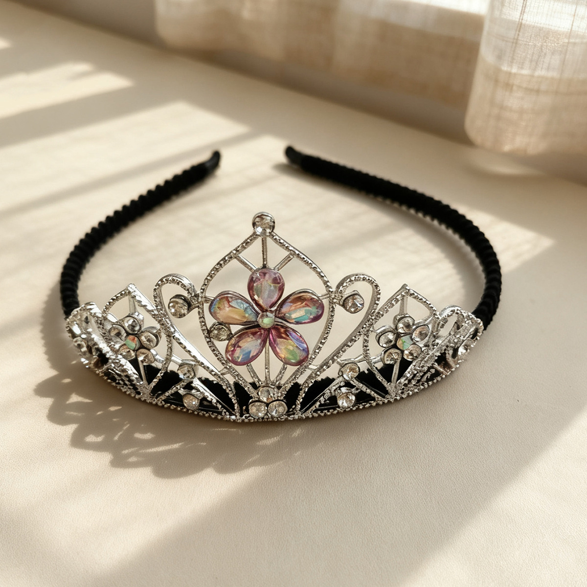 New Girls Hairband Hair Crown Princess Catwalk Tiara Crown Kidsren's Birthday Diamond Tiara Flower Crown Tiara