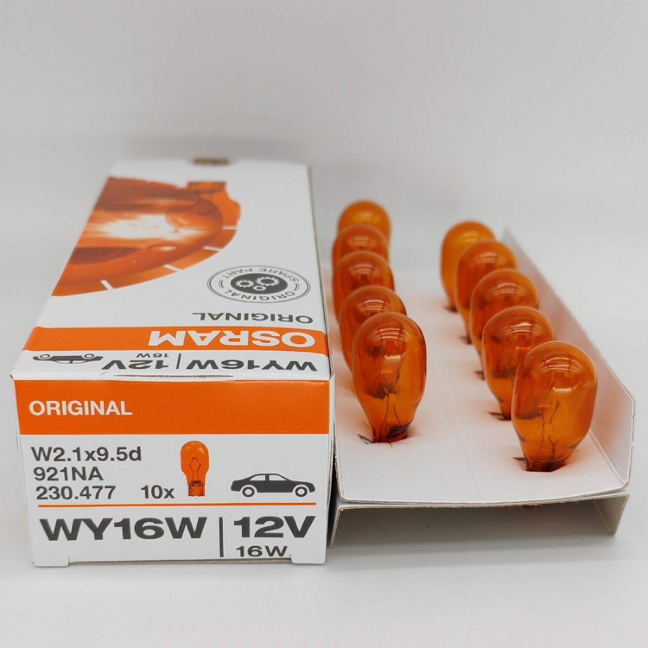 跨境欧司朗OSRAM 921NA 12V WY16W T15 ORIGINAL汽车琥珀色转向灯