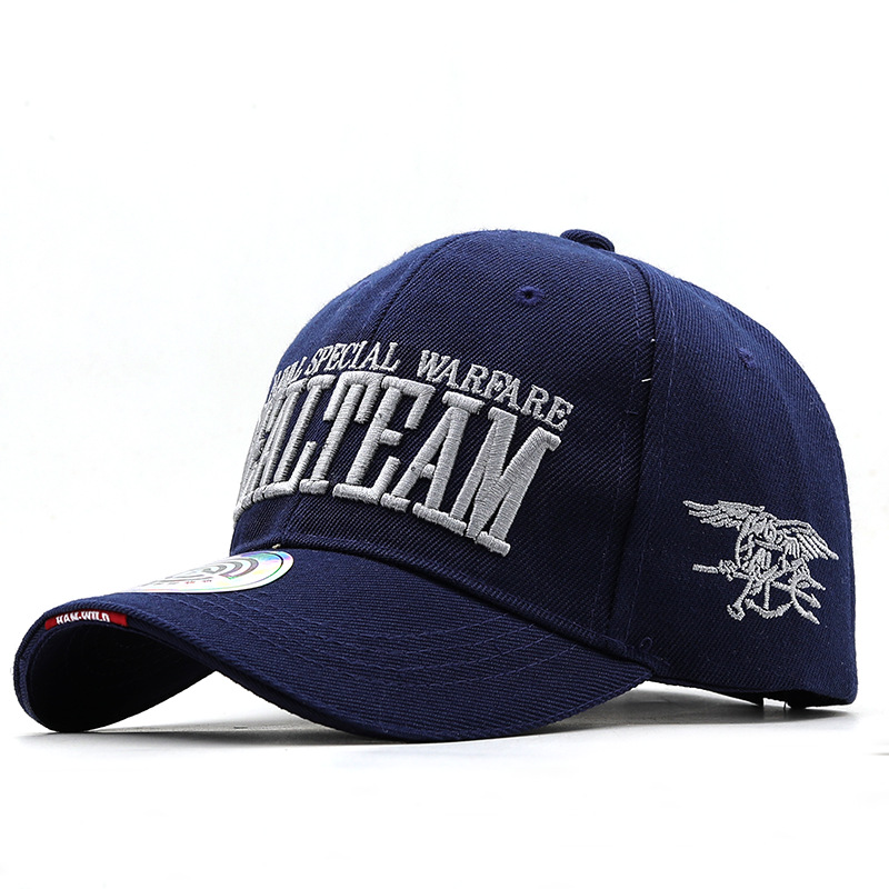 New Embroidered Letters Tactical Baseball Cap Unisex Cotton Denim Outdoor Sun Visor Adjustable Peaked Cap_voghion.com