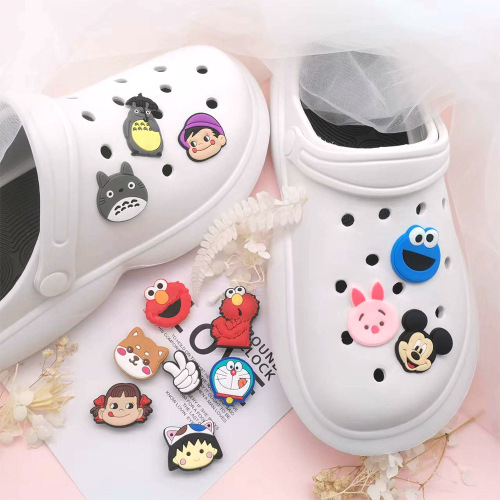 Cute Cartoon Sesame Street Fun Hole Shoes Decoration Button DIY Personal Garden Shoes Accessories Gift