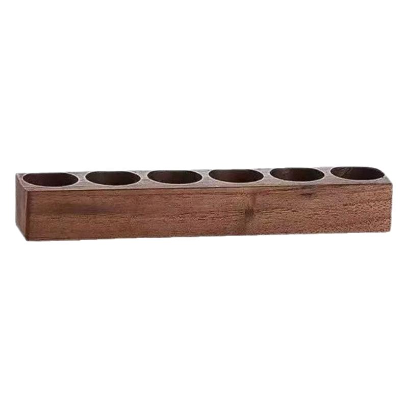 Cobertura de madera maciza de café, base de nogal de haya, subenvasado de granos de café, botella de vidrio, caja de almacenamiento, soporte de exhibición