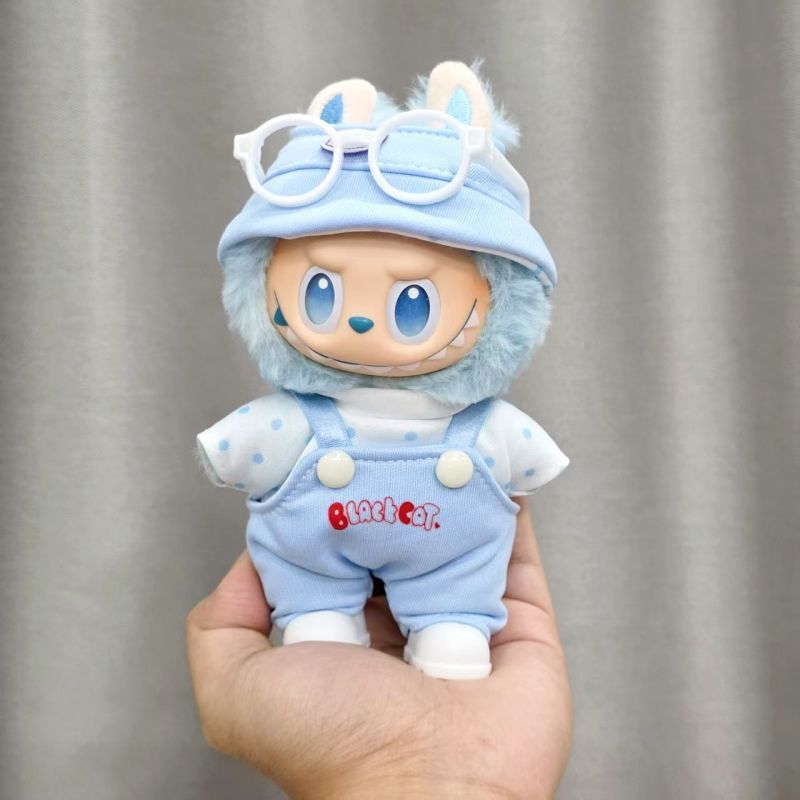 拉布布公仔换装着替衣服labubu一二三代娃衣服裙子背带裤套装超萌|undefined