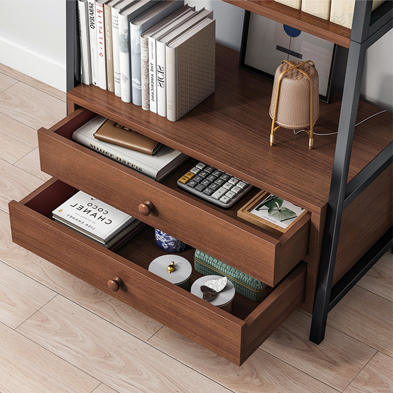 Estante de pared de madera maciza estantería de almacenamiento en el hogar estante de almacenamiento de estudio simple estantería en capas dormitorio multicapa