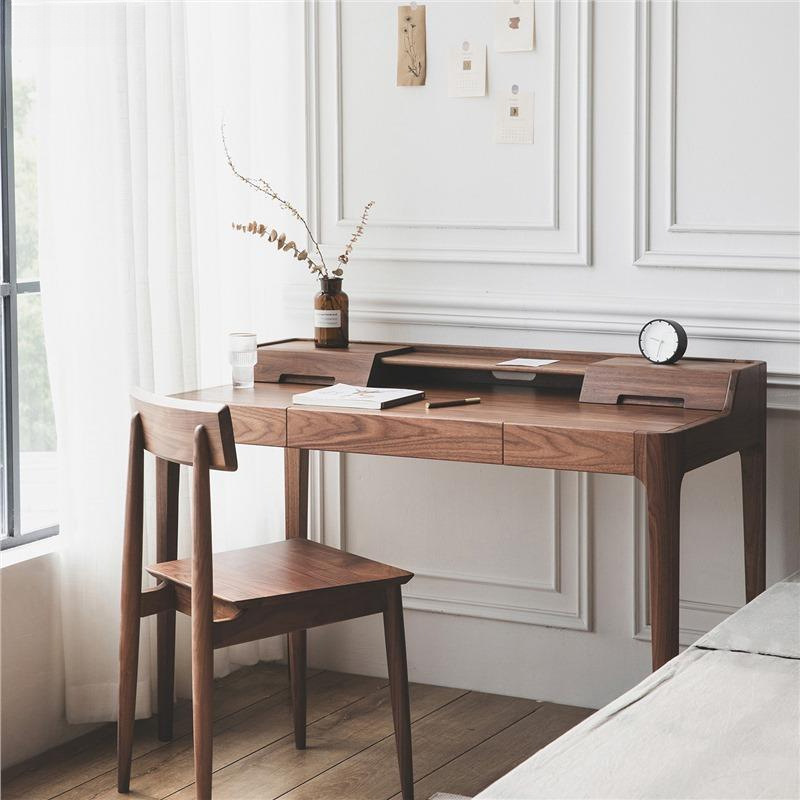All Solid Wood North American Black Walnut Desk Office Desk Student Writing Desk Modern Simple Light Luxury Home Computer Desk