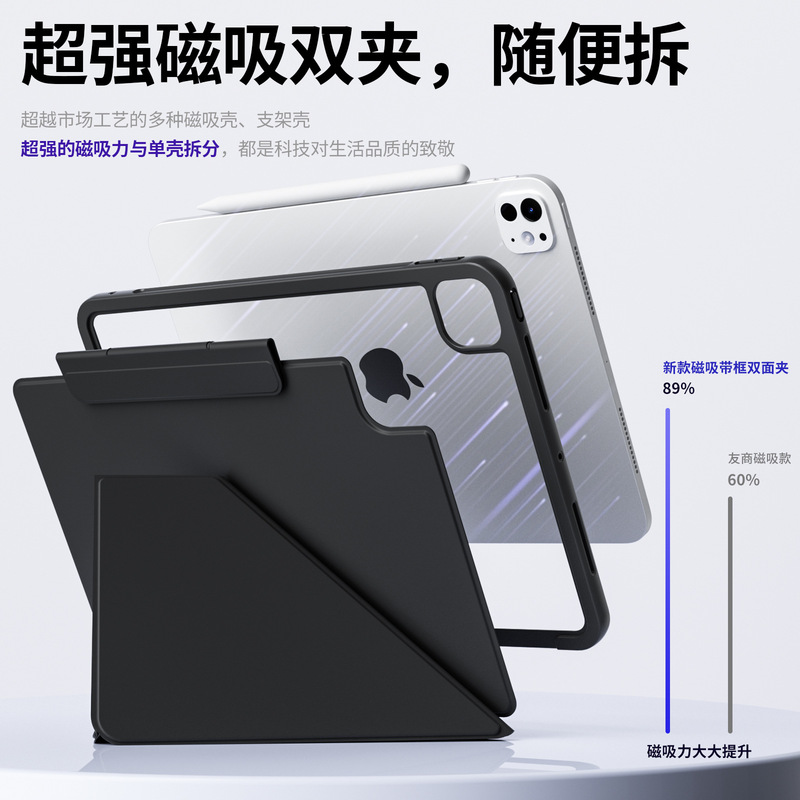 air67全包边13防撞iPad11保护壳Pro11平板k折旋转12.9带边框双面|undefined