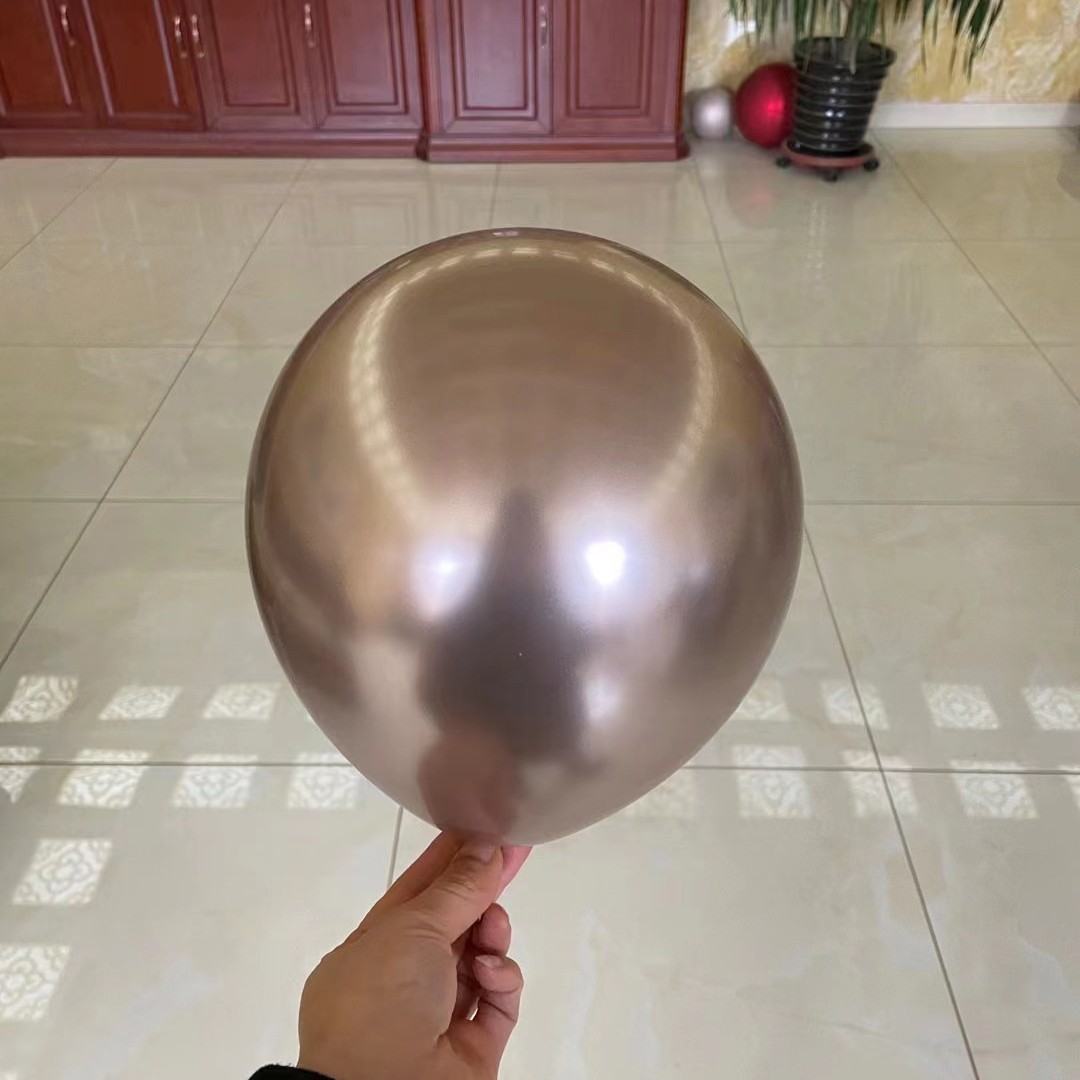 5 pulgadas 10 pulgadas 12 pulgadas 18 pulgadas shuai'an globo de látex metálico decoración de fiesta de boda globo de cromo metálico