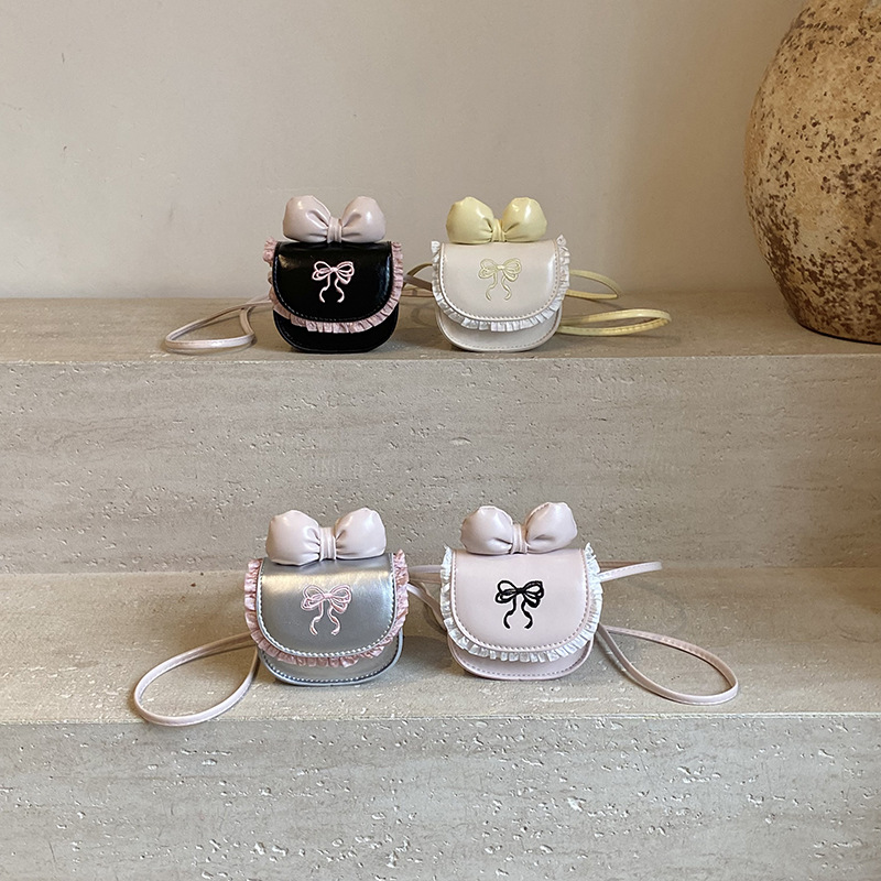 Mini lindos arcos niñas bolsas de hombro de encaje dulce bebé mochila nuevo accesorios para niños bolsas