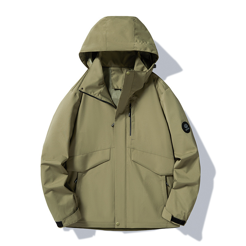 Giacca antivento impermeabile monostrato, giacca da assalto, stile sottile primaverile-autunnale, alla moda e casual, da uomo versatile_voghion.com