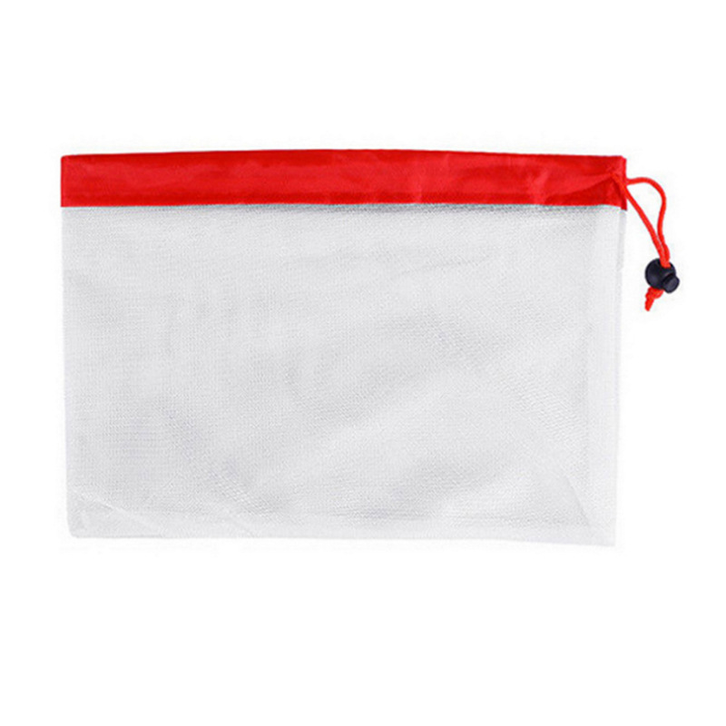 Patchwork Polyester Mesh Vegetable And Fruit Repeatable Drawstring Mesh Bag display picture 3