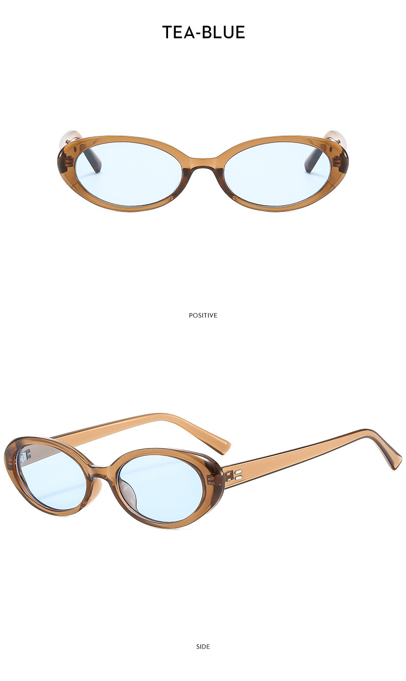 57g Weight Full Frame Glasses Structure Sunglasses Classification PC, UV400 Protection Lens Material Oval Frame Glasses Style Casual, Travel Occasion Oval Pattern All Seasons Season Unisex Gender Vacation, Streetwear Style Vacation Streetwear Oval PC UV400 Protection Oval Frame Full Frame Women's Sunglasses 14