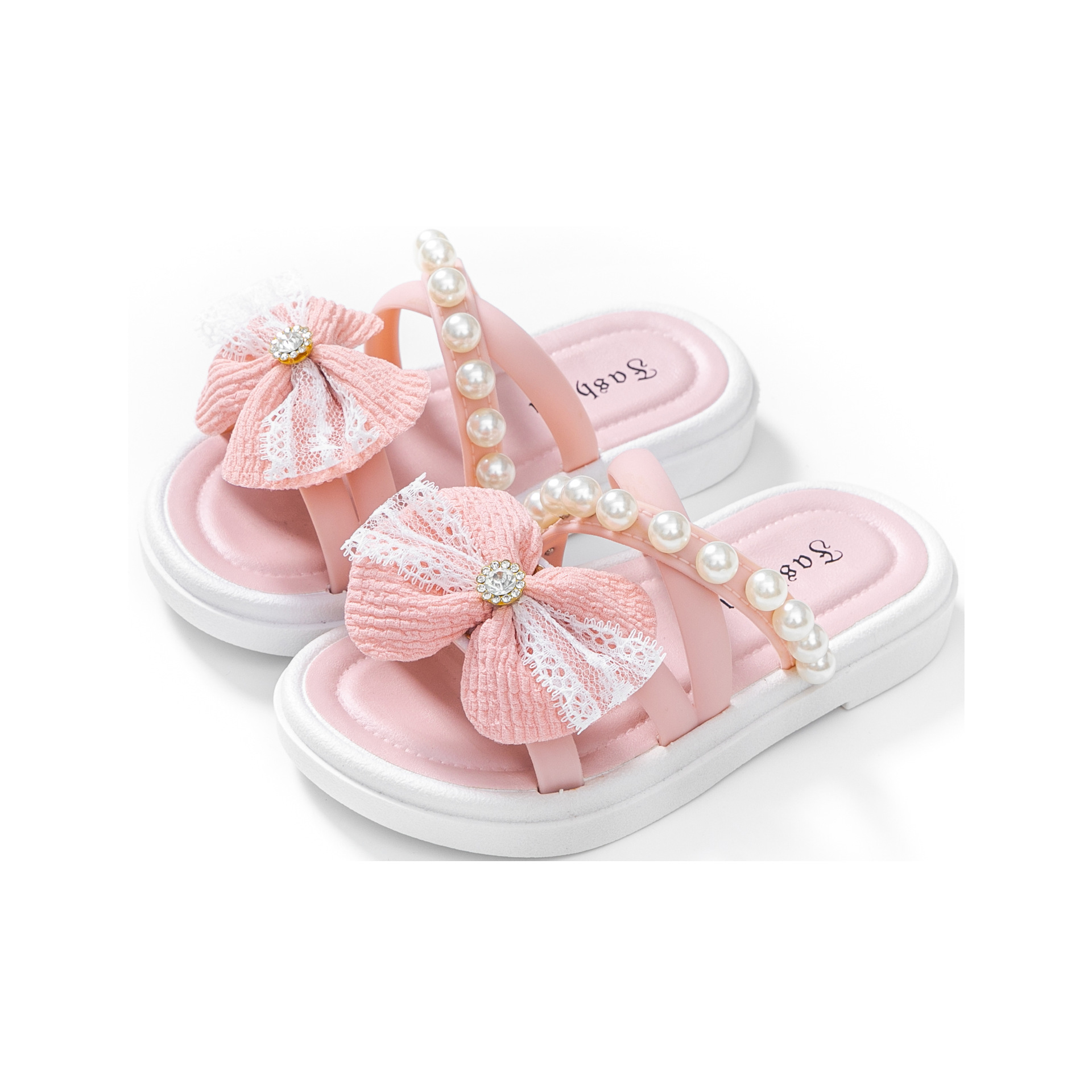 Scarpe da spiaggia principessa, ciabatte da bambina, nuovo stile estivo, bambine per bambini, suola morbida, perle antiscivolo, versatili_voghion.com