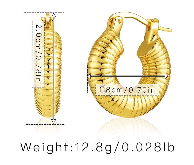 Fashion Solid Color Copper Plating Earrings 1 Pair
