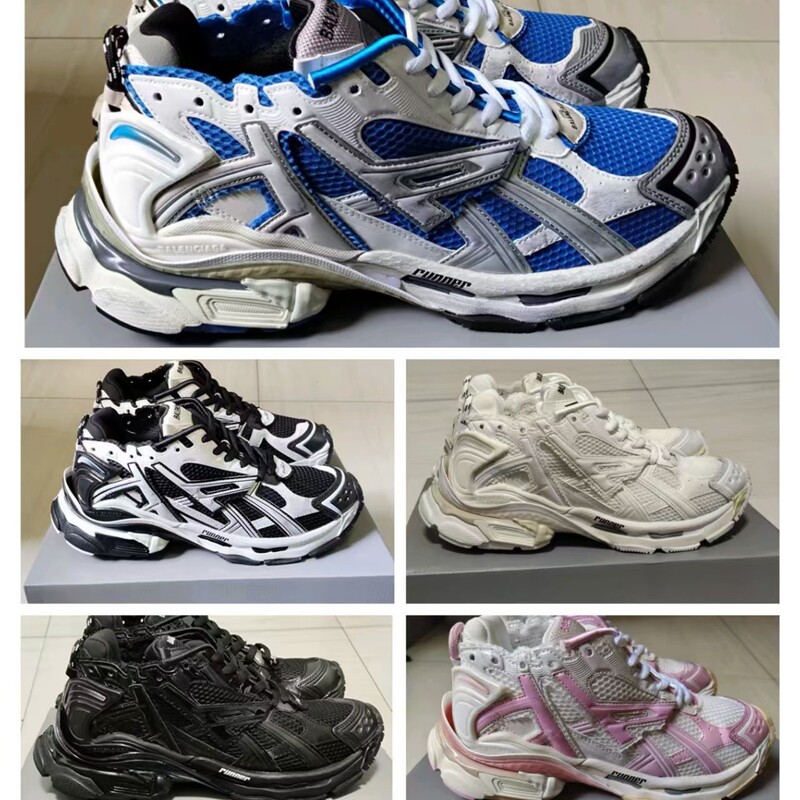 Direct Export to Paris: 7Th Generation Dad Shoes Runner7.0, Unisex Casual Trendy Fashion Color-Blocking Large Size Sneakers