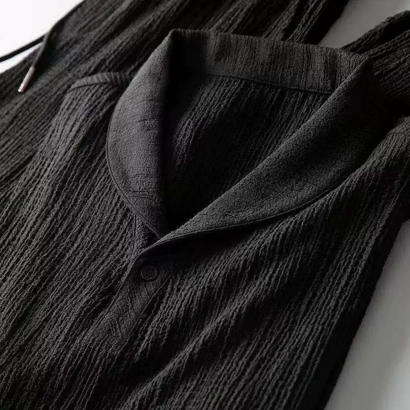 Комплект, летний тонкий модный спортивный костюм для отдыха, брюки, с коротким рукавом, стиль лёгкой роскоши