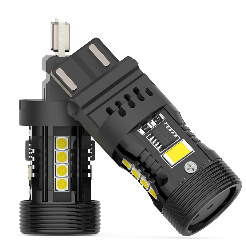 Cross-border new high-power 3157 P27/5W 3156 led decoding highlight brake light P27W rear fog light