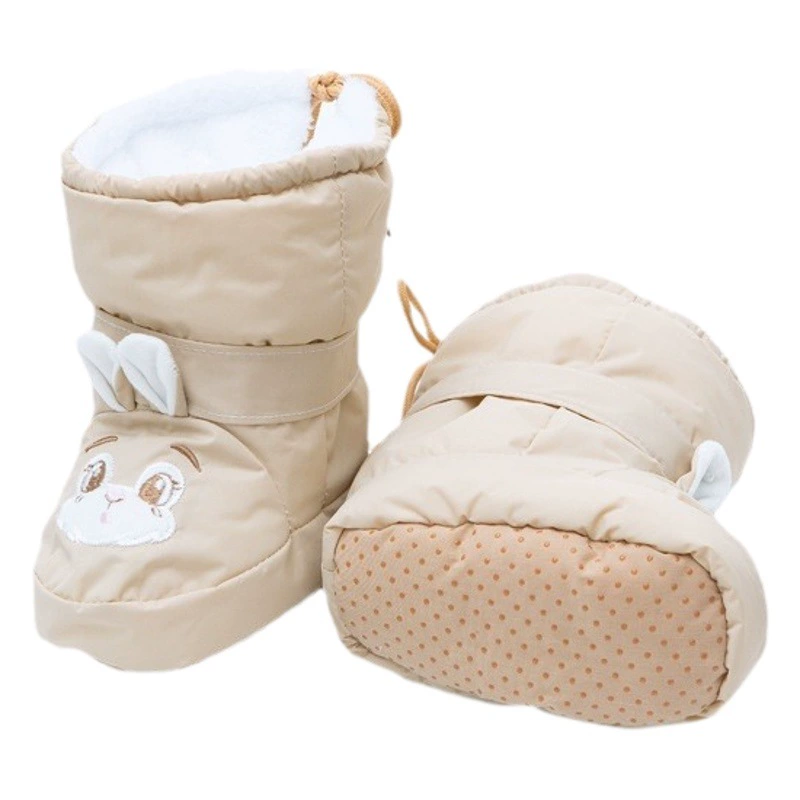 Детские хлопковые сапожки для малышей 0-1 года, обувь на мягкой подошве, зимние пуховые хлопковые сапоги для новорожденных, теплые ботинки для малышей.