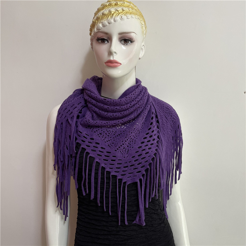 Women's Fashion Solid Color Imitation Cashmere Tassel Shawls display picture 46