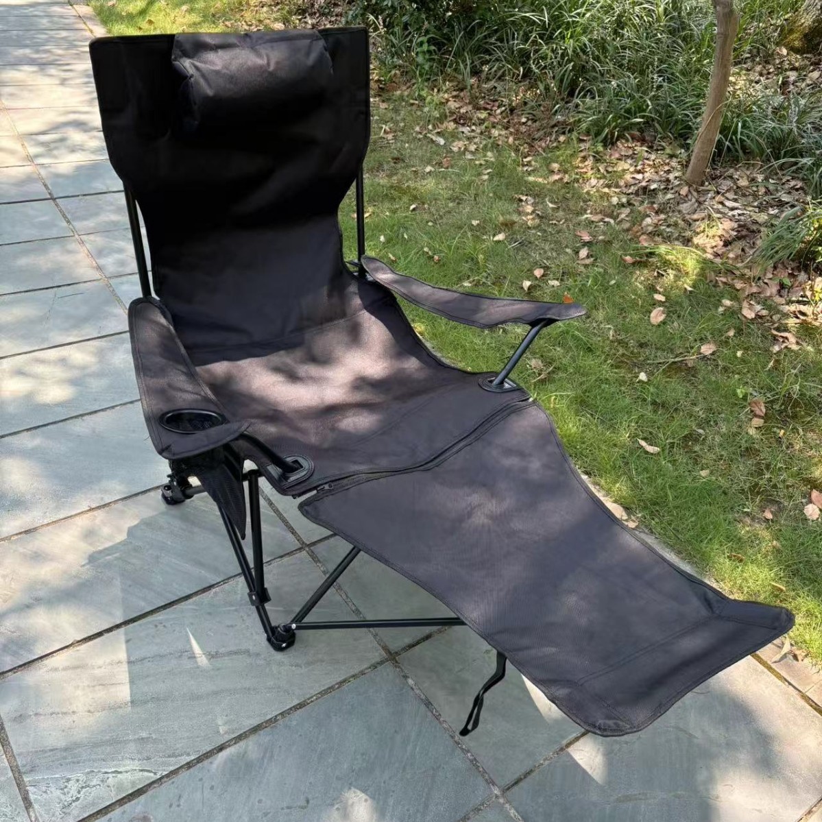 Silla reclinable al aire libre para acampar sillón plegable sillón de playa portátil para sentarse y acostarse