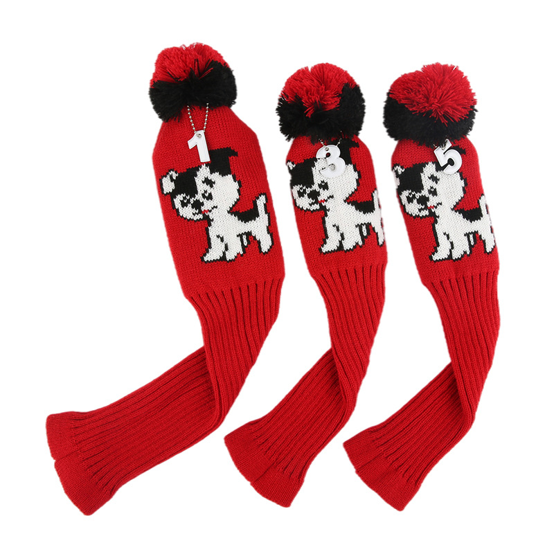 2024 nueva temporada de golf de lana de punto putter cubierta de poste de madera cubierta N ° 1 N ° 3 N ° 5 cubierta del club cubierta de la cabeza del polo