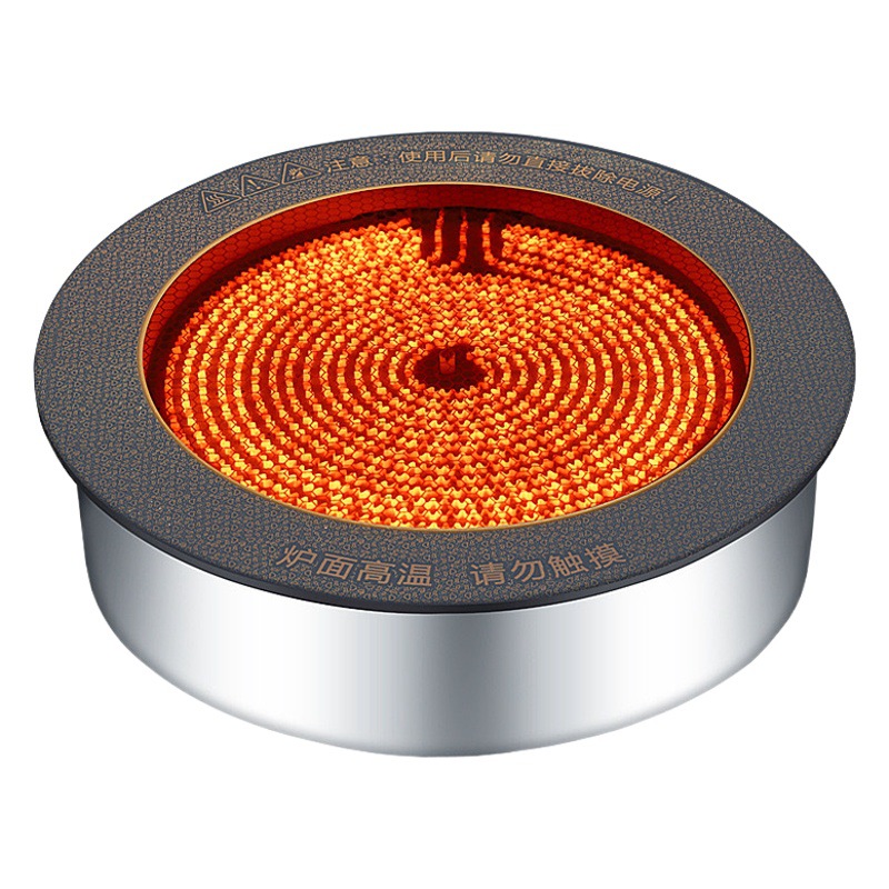 Estufa eléctrica de cerámica para restaurantes de olla caliente, estufa comercial para olla caliente, cocina de inducción pequeña integrada para una sola persona para restaurantes, forma redonda, fabricante