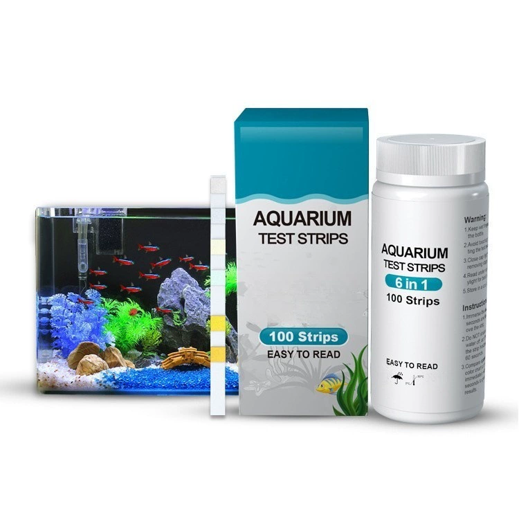 Тест-тест на качество воды в аквариуме шесть в одном твердость остаточного хлора нитрит тест-полоска кислотно-щелочной PH