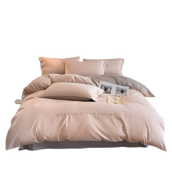 Light Luxury 120 Long-staple Cotton Four-piece Set Cotton Bed Sheet Quilt Cover High-grade Bedding Nantong Home Textile 4