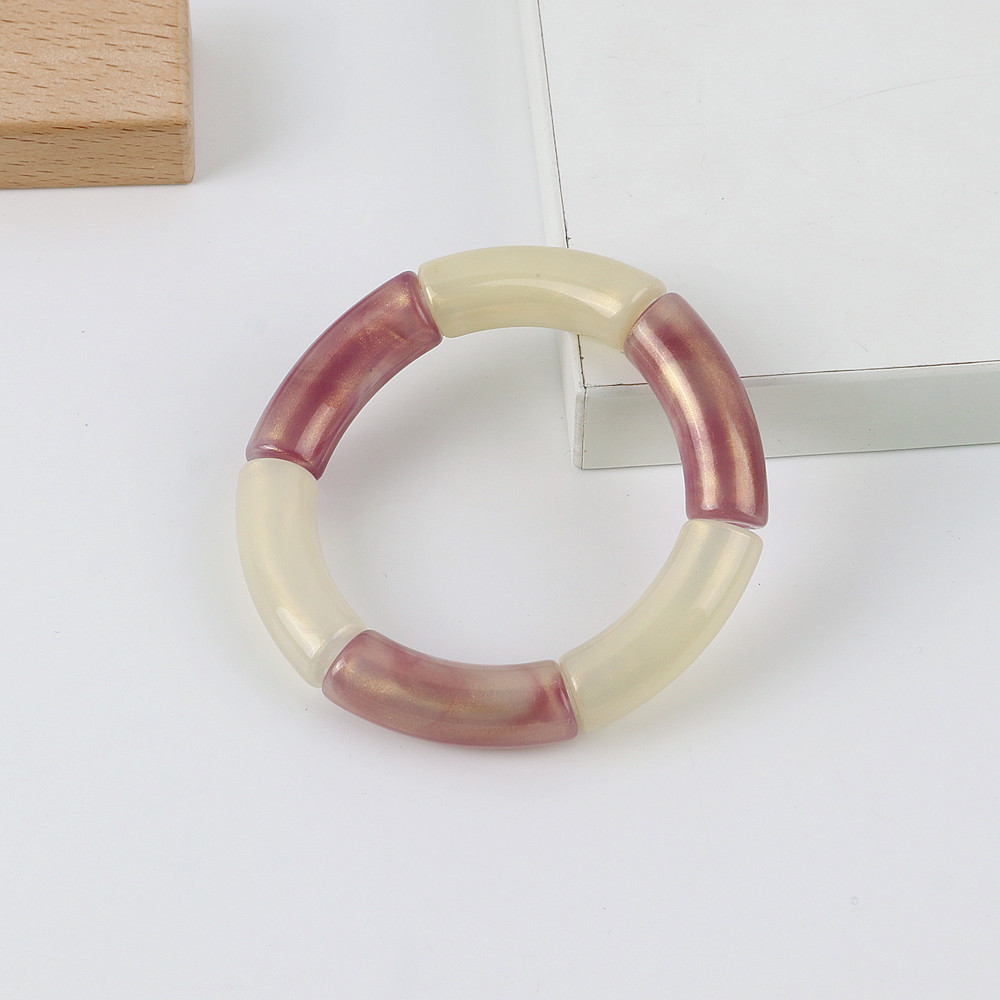 1 Piece Quantity Retro Solid Color Acrylic Bangles Wholesale