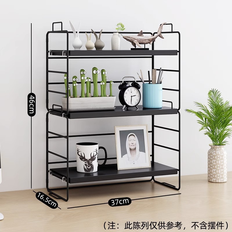 3 층 37X17X46CM 블랙 블랙 랙