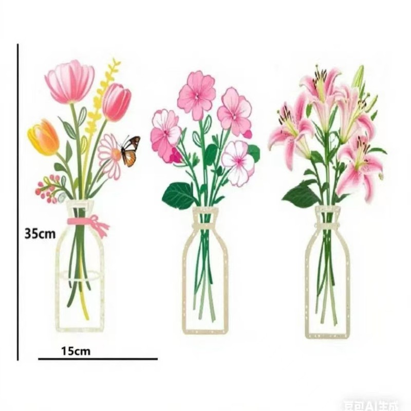 国境を越えた庭園の花、バラ、四つ葉の草、金属製の鉄工品の壁飾り、吊り下げ飾り、庭の地面に飾る置物|undefined
