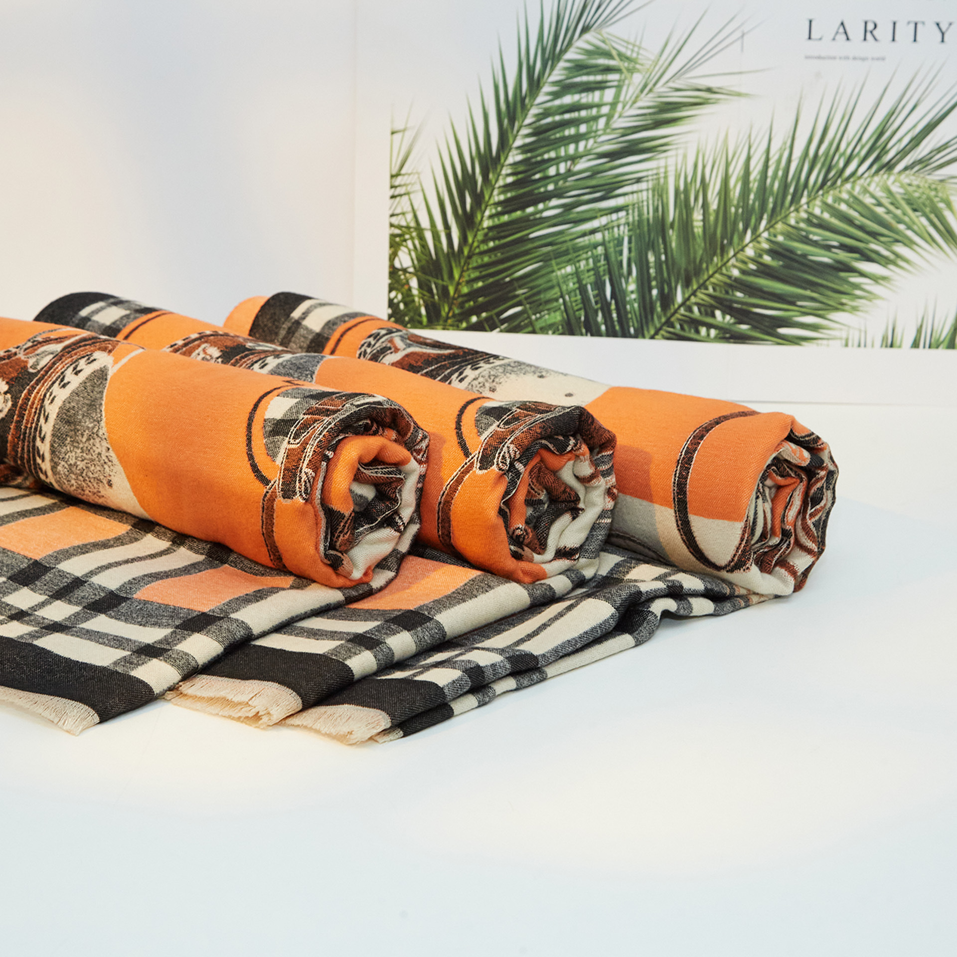 Retro Plaid Shawl For Women Thickened Warm Wrap For Office Use_voghion.com