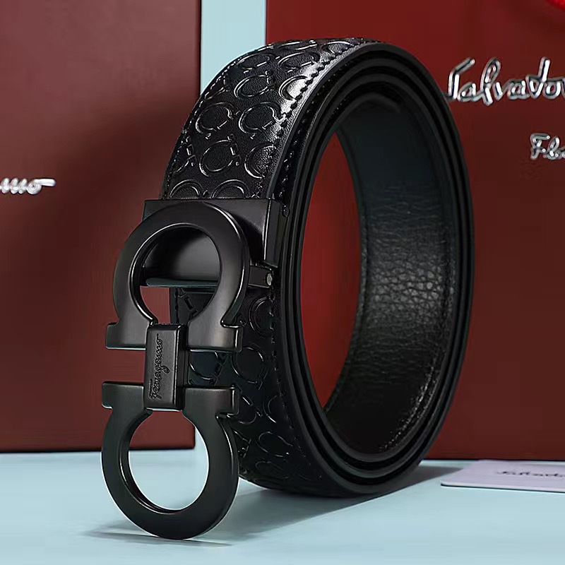 Horseshoe pattern black buckle [clip buckle-gift box] / 105cm