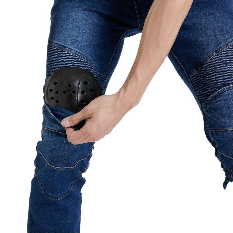 VOLERO motocicleta de carreras de caballero pantalones vaqueros rectos pantalones resistentes a la caída de carreras de motos off-road pantalones de montar