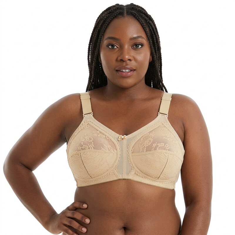 Factory Direct Sales, Cross-Border Sexy Lace Apricot Color Plus-Size Lingerie, Push-Up Full Cup Bra, Wireless Bra P Factory Direct Sales, Cross-Border Sexy Lace Apricot Color Plus-Size Lingerie, Push-Up Full Cup Bra, Wireless Bra P