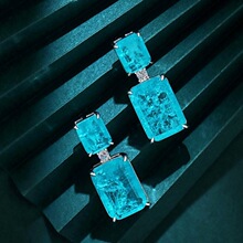 �����鱦S925��������Ů����������ɫ��׹ŷ���������ֱ��ͬ��