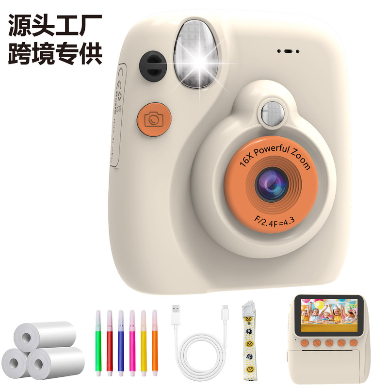 Polaroid Retro Digital Student Edition 3.0inch Hd Screen Portable Printing Camera Children's Hd Dual Camera
