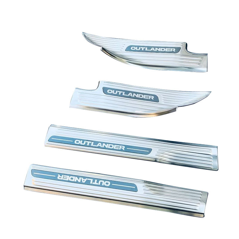 Adecuado para Mitsubishi 22 outlander puerta tira bienvenida pedal de acero inoxidable dentro y fuera de la puerta tira decorativa tira brillante