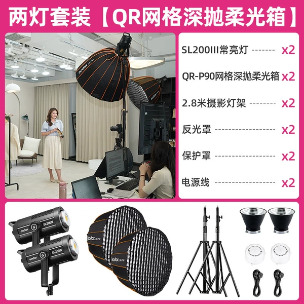[Set of 40] SL200III+ Grid Deep Mouth Softbox [Two Light Set]