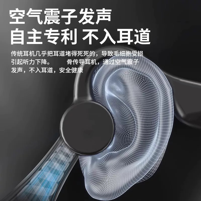 2025新款蓝牙耳机气传导运动跑步专用不入耳式无线骑行颈挂脖式|undefined