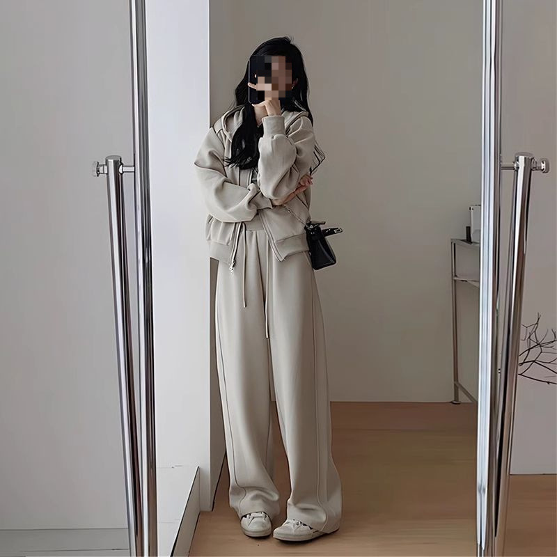 穿女两件套感超火搭休闲ootd运动套装一整套显瘦春秋高级减龄新款|undefined