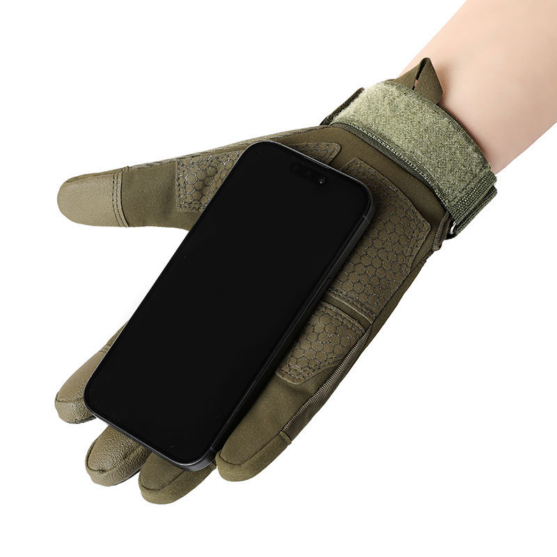 Guantes tácticos para hombres, deportes al aire libre, dedos largos, pantalla táctil, entrenamiento de montañismo, lucha, antideslizante, protección resistente al desgaste, guantes de ciclismo