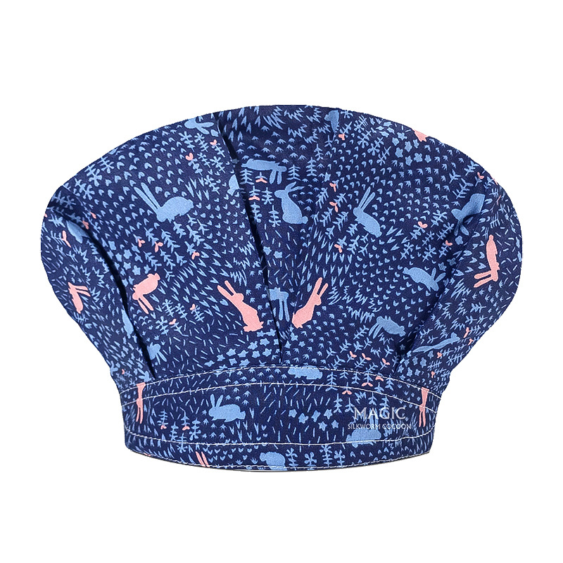 Tapa de operación directa de fábrica impresión femenina pequeño animal lindo sombrero de enfermera algodón salón de belleza odontología oral sombrero