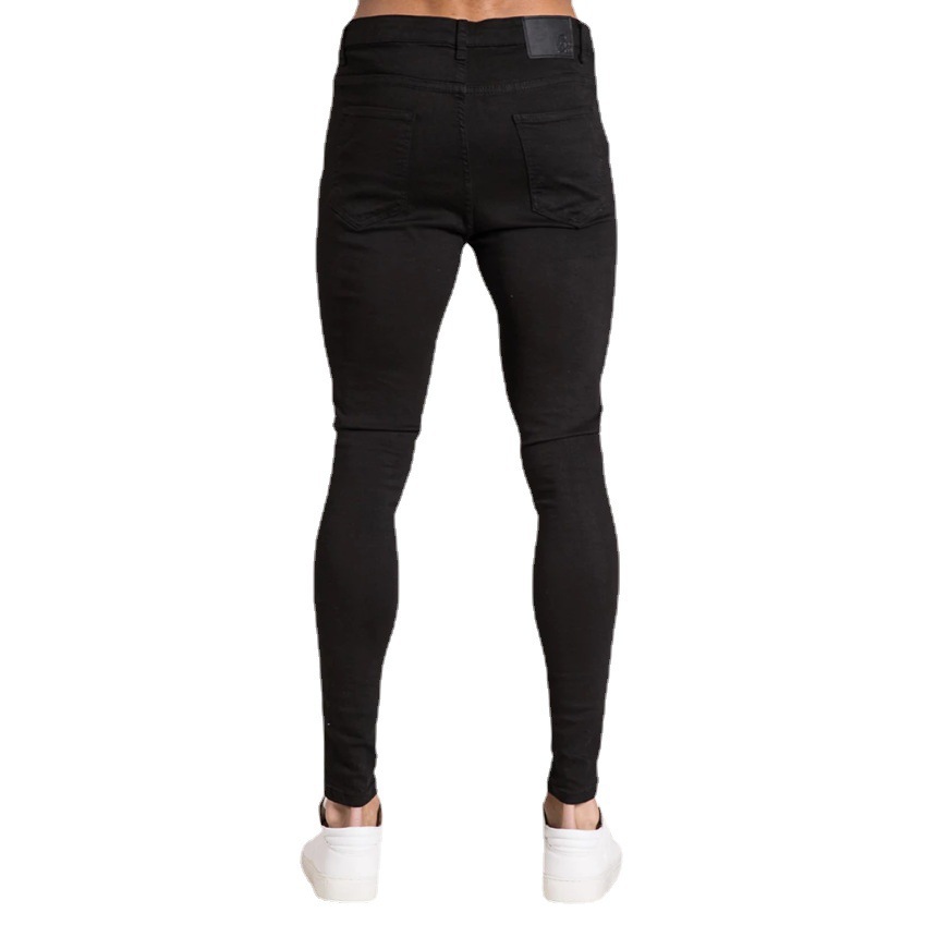 Vaqueros de hombre transfronterizos exclusivamente para estaciones europeas, nuevos agujeros, pantalones de hombre de estilo caliente europeo y americano, pantalones de pie de hombre