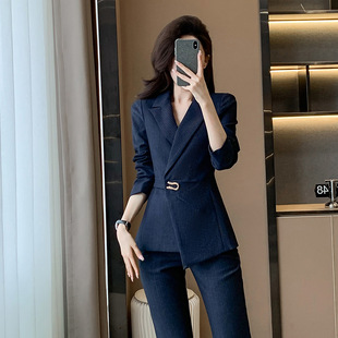 Hotel Front Desk Manager Jewelry Store Work Clothes Professional Women's Fashion Temperament Autumn and Winter New Long Sleeve Suit suit