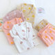 Cotton Crepe Pajamas Women's Love Crepe Lapel Set Cotton Gauze Comfortable Home Clothes Set