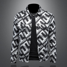 2023秋装新款男士工装休闲夹克衫西装领印花外套JK2205