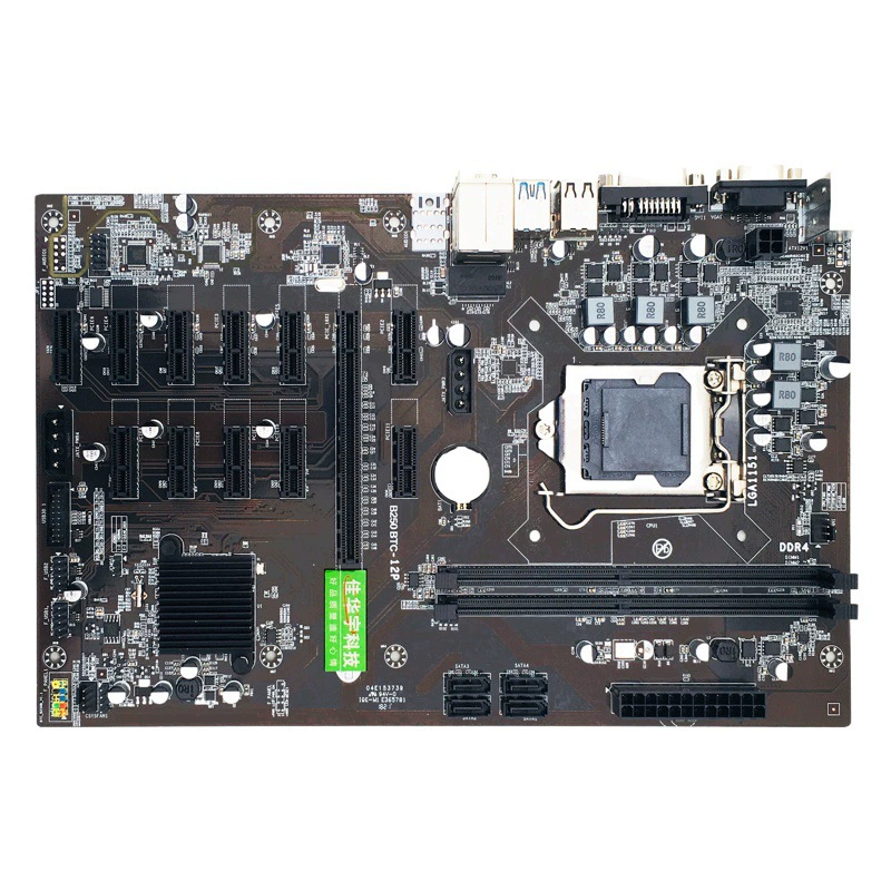 Ограниченное Специальное предложение материнская плата компьютера B250 B слот для мульти-видеокарты 12 GPU непрямой штекер 1151 интерфейс DDR4 поколения 8P