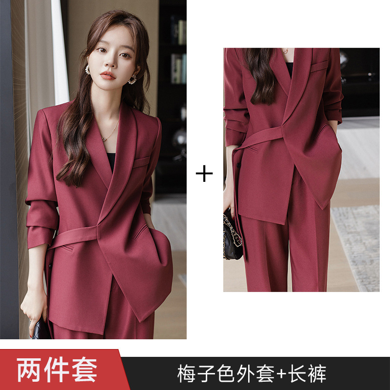 西装套装女装高级感职业装正装时尚休闲西服外套西装女阔腿裤套装|undefined