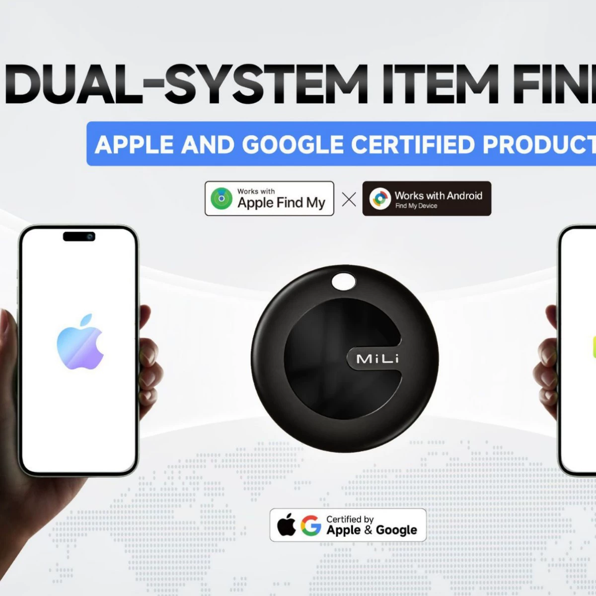 Совместимо с Apple iOS, Google Android, Mitag, Универсальное устройство защиты от потерь, Google Locator Dual System