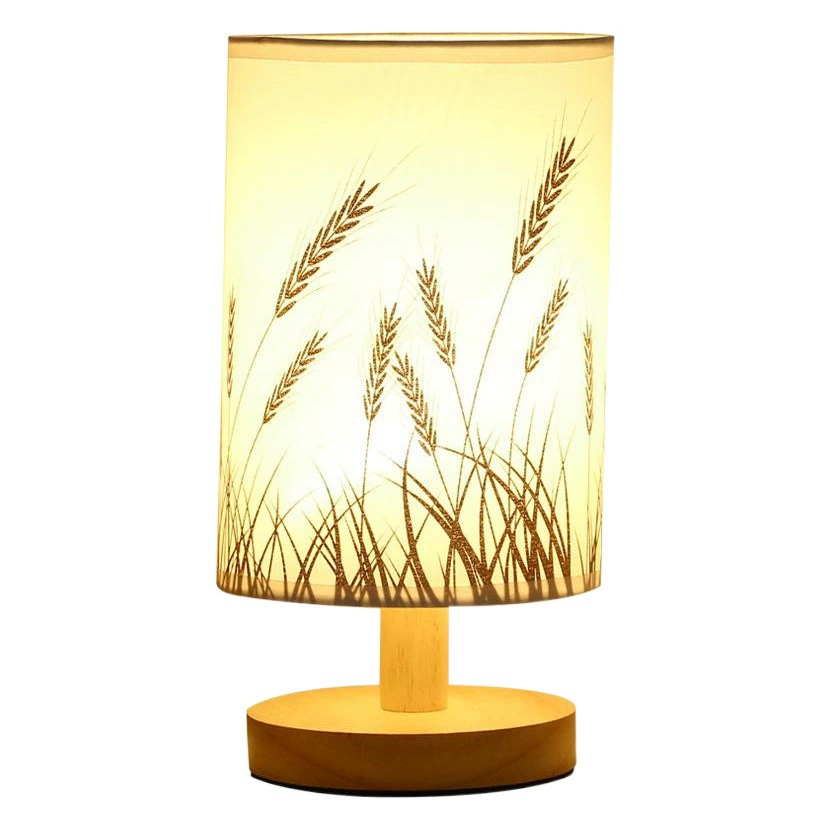 Nordic из цельного дерева ткани usb настольная лампа декоративная спальня прикроватная лампа кабинет людей общежитие пульт дистанционного управления светодиодный ночник креативный